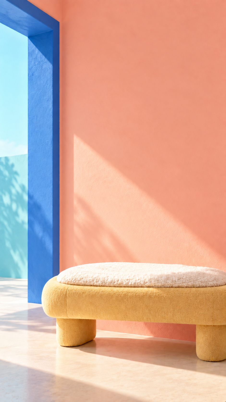 Peach & Cobalt — empty background
